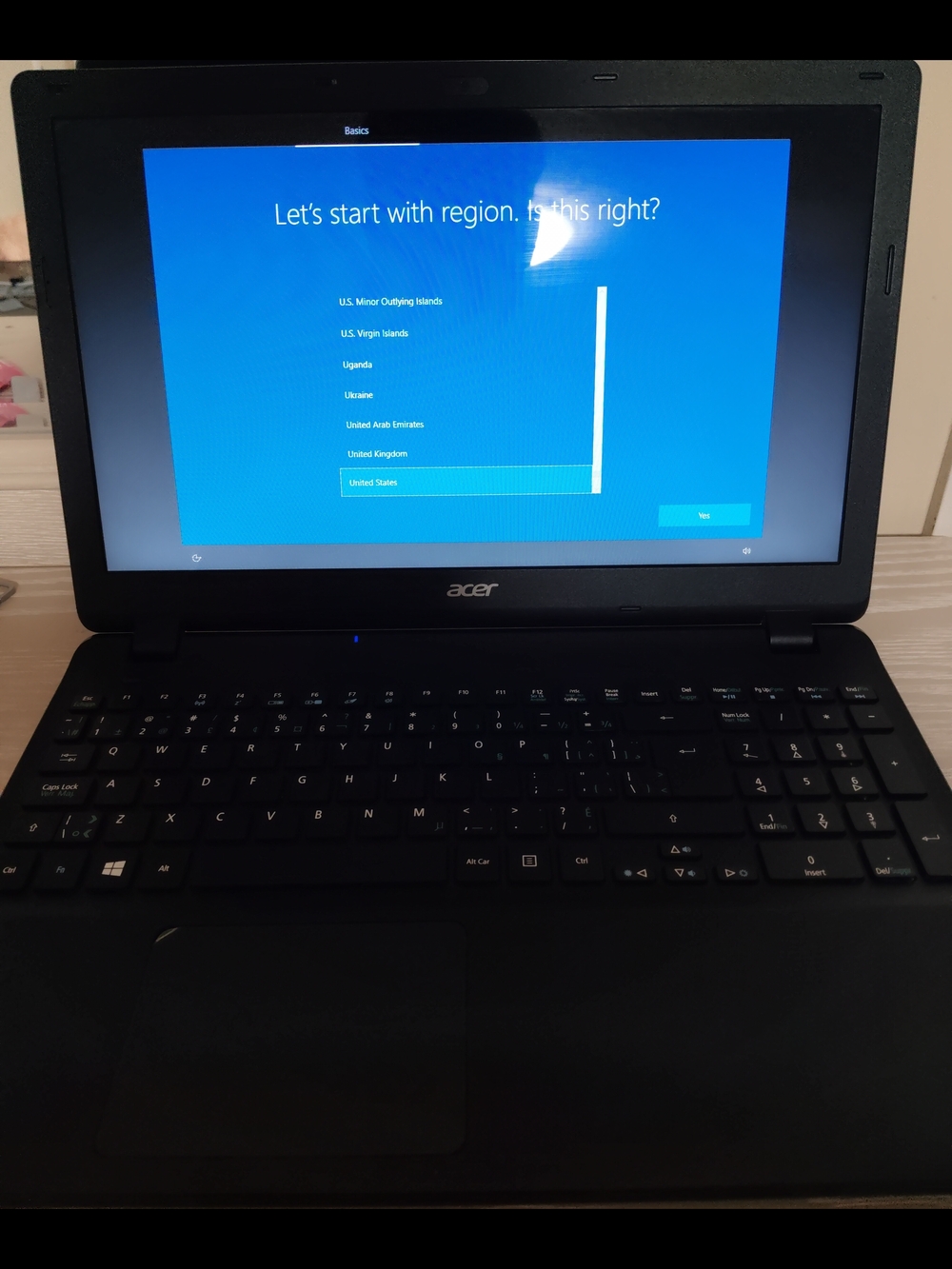 Acer Black 15.6" Laptop with Full Keyboard